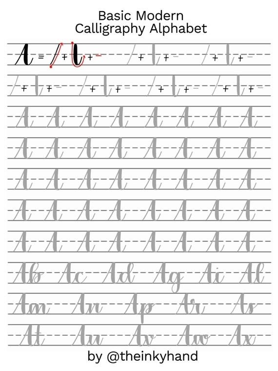Comprehensive Calligraphy Practice Sheets To Go Pro