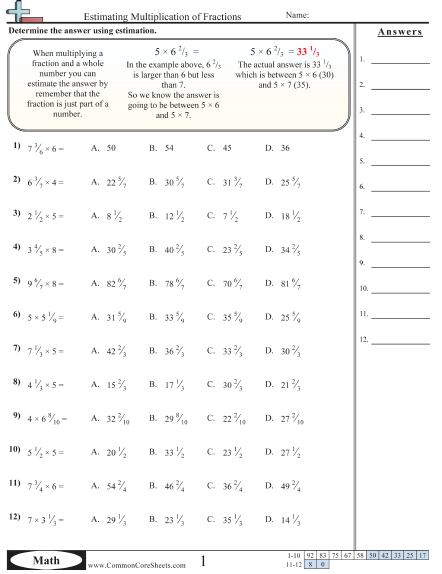 Fractions For 5th Grade Worksheets - Worksheets Master