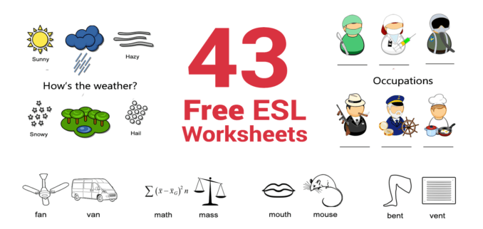 Free Esl Worksheets For English Teachers