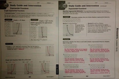 Glencoe Mcgraw Hill Homework Practice Workbook Algebra  Answers
