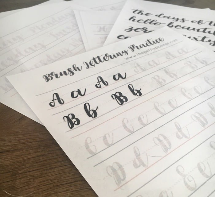 Learn Brush Lettering With These Free Practice Sheets  The