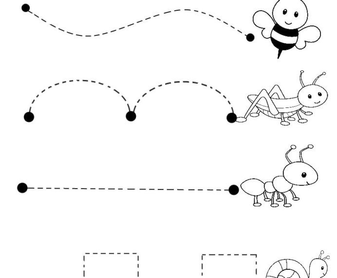 line tracing worksheets for preschool worksheets master