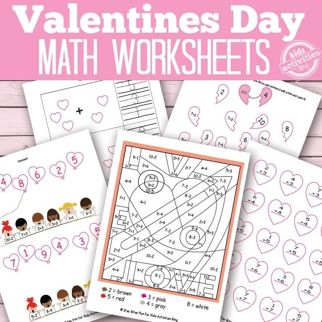 Valentines Math Worksheets Free Kids Printables Kindergarten