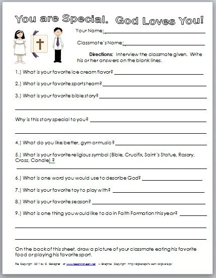 Free Printable 2nd Grade Religion Worksheets
