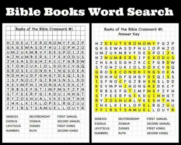 Books Of The Bible Word Search   Find Puzzles