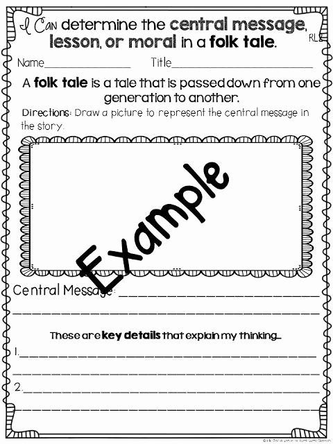 central message worksheets 3rd grade worksheets master