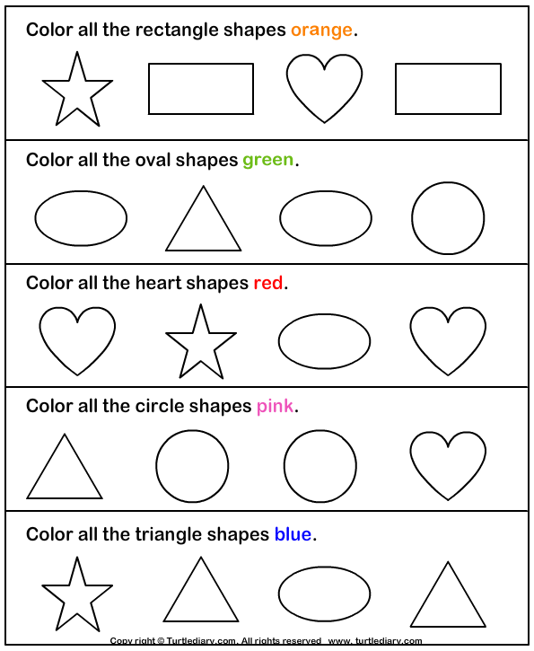 Coloring Pages  Color Activities For Kindergarten Identify And