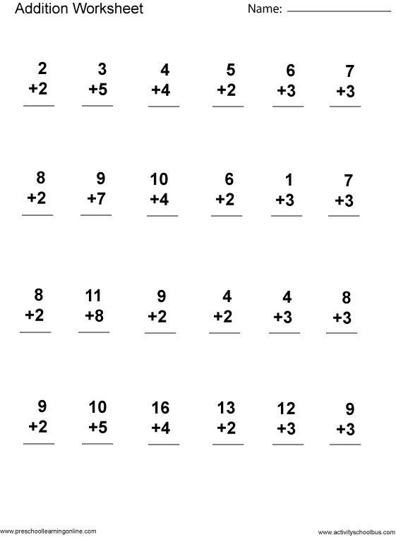 First Grade Math Worksheets Printables St For To Print