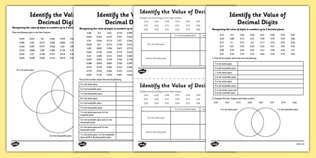 Ks Decimal Place Value Worksheets Teacher Made