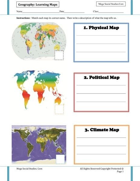 Political And Physical Maps Worksheets - Worksheets Master