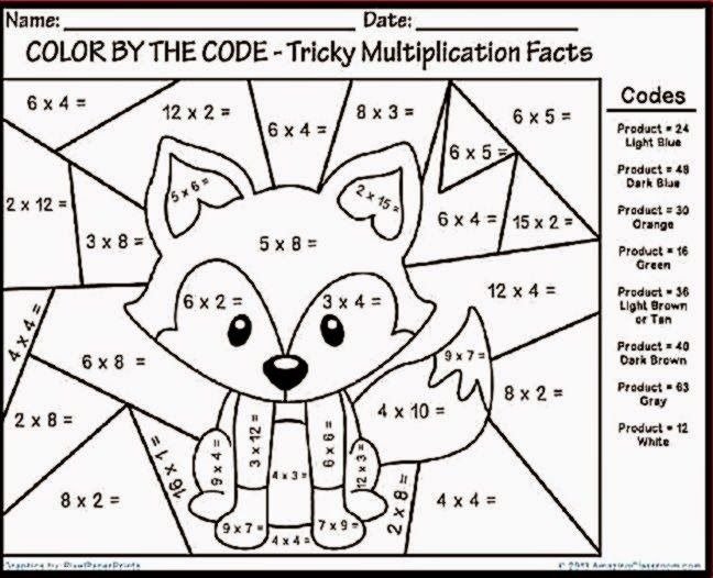 Math Coloring Pages Th Grade
