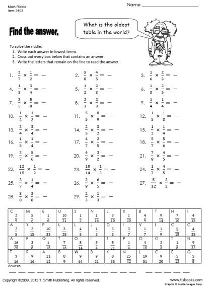 Multiplication Puzzle Worksheets 5th Grade - Worksheets Master