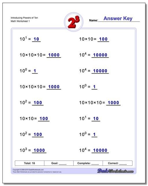 Powers Of Ten And Scientific Notation