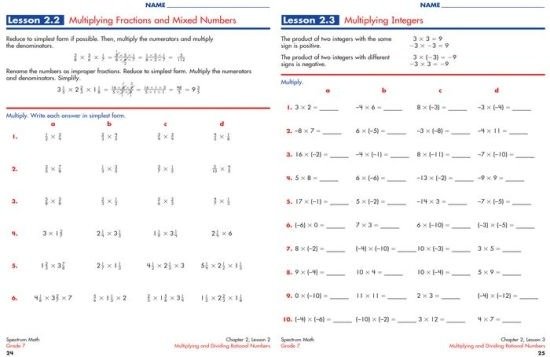 Spectrum Math Grade 7 Worksheets - Worksheets Master