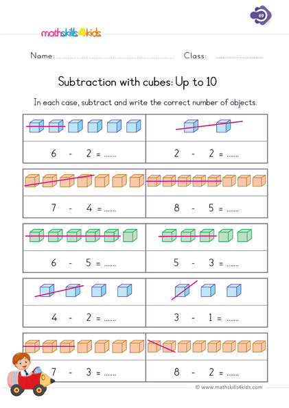 Subtraction Worksheets For Grade  With Pictures