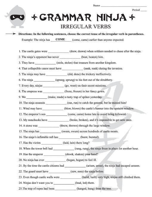 Th Grade English Worksheets  Best Images Of Free Printable In