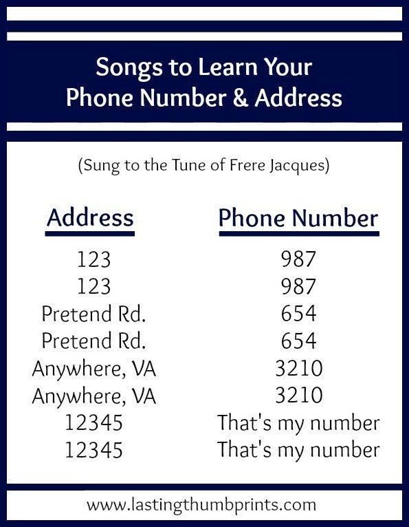 Ways To Teach Children Their Address And Phone Number