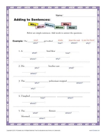 Adding To Sentences