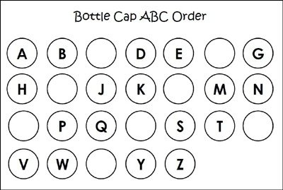 Bottle Cap Alphabet Printable For Pre