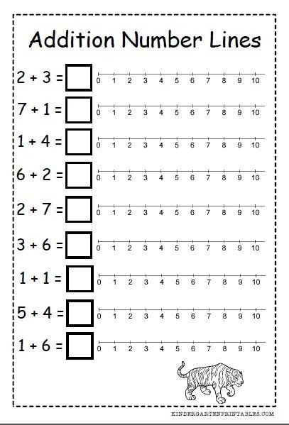 Number Line Addition Worksheets Free Printables