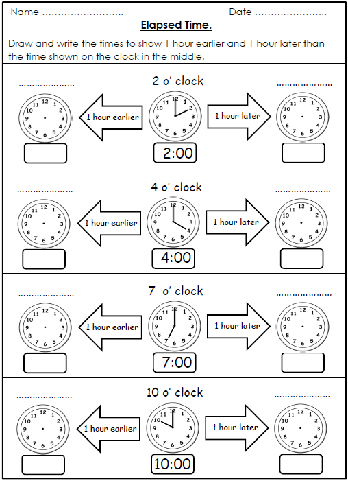 Pin On Maths Time Activities