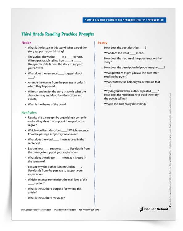 3rd Grade Standardized Test Prep Worksheets - Worksheets Master