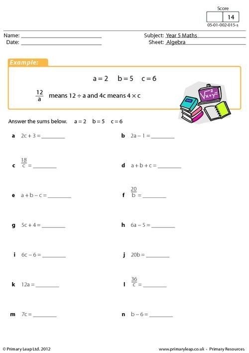 4th grade math expressions worksheets