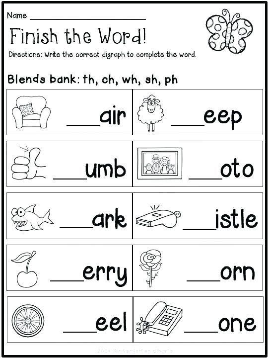 Reading Blends Worksheets For Kindergarten Free Pdf Phonics Gr