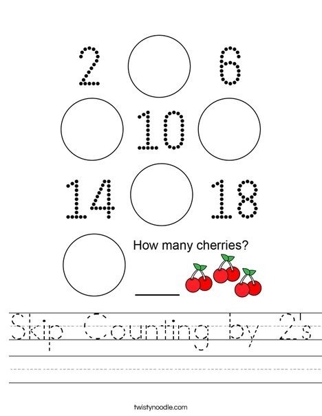 nice printable worksheet for kids count by 2s worksheet bee skip