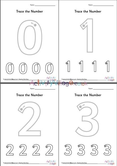 Trace The Number Worksheets  To