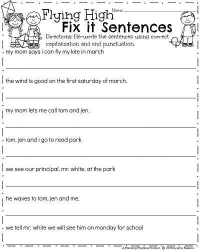 Worksheet  Worksheet St Gradeing Worksheets First Punctuation