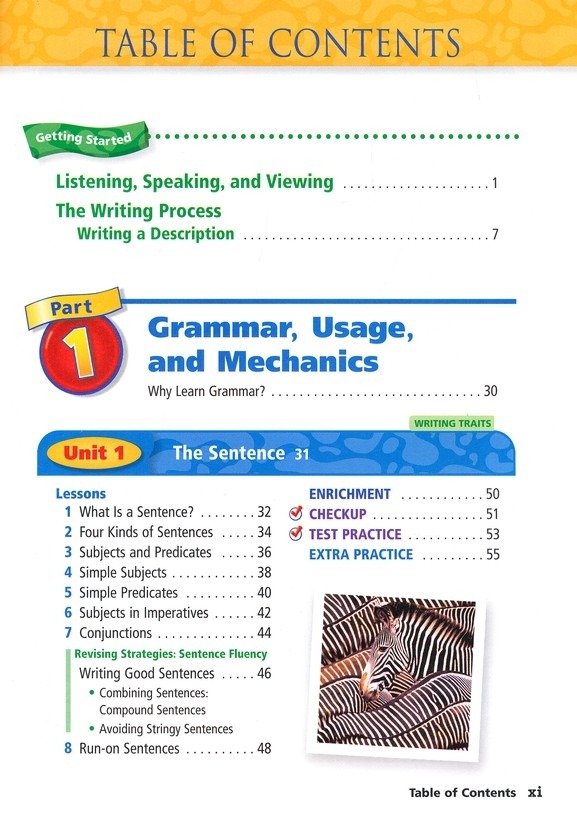 English Grade Homeschool Package Worksheets Toc Interactive Math