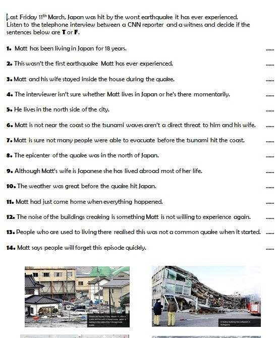 Earthquake Worksheets For Middle School - Worksheets Master