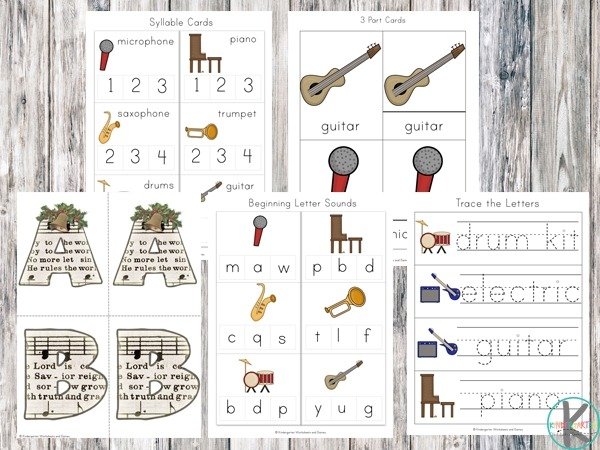 Free Musical Instruments Worksheets Printable