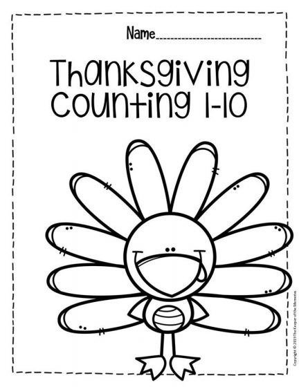 Free Printable Numbers Thanksgiving Preschool Worksheets
