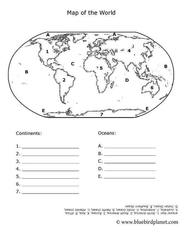 Continents Worksheets For 3rd Grade - Worksheets Master