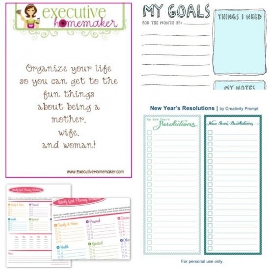 Free Printables For Your New Year Resolutions  Tip Junkie
