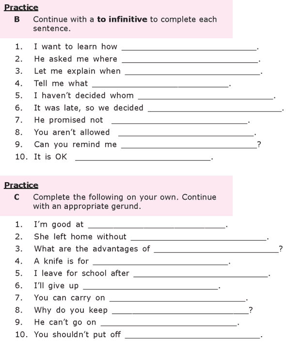 Grade  Grammar Lesson  To Infinitive And Gerund