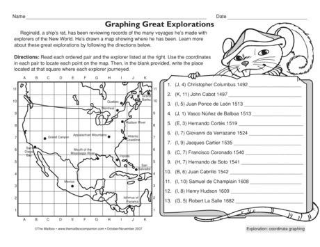 Graphing Great Explorations  Lesson Plans