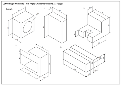 Isometric And Orthographic Conversion Worksheets