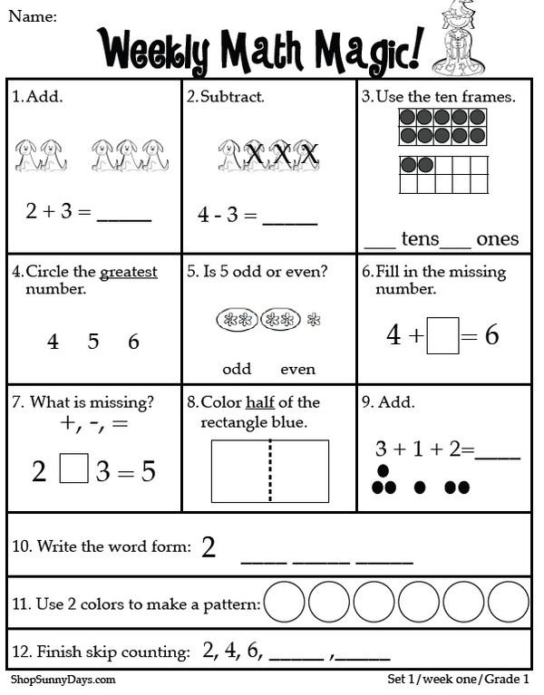 Math Clock  Common Core Math Worksheets St Grade Free English
