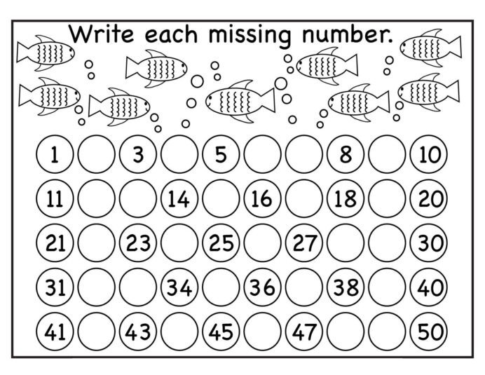 Missing Numbers Worksheet Printable Worksheets And Practice