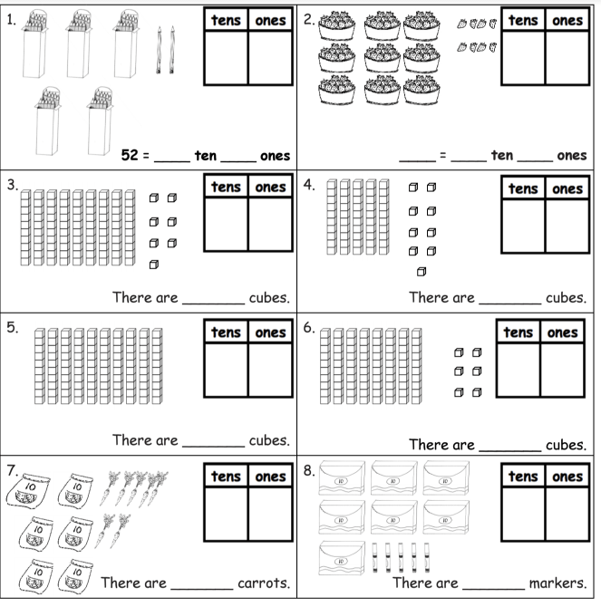 Name Tens And Ones Solutions  Examples  Homework  Worksheets