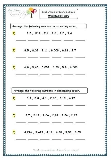 Th Grade Math Sheets