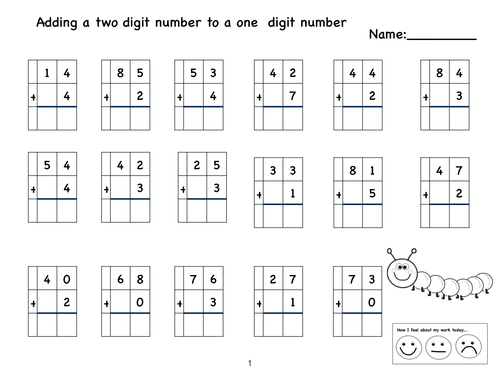 Adding Two Digit Numbers Without Regrouping