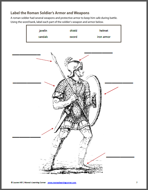 Ancient Rome Worksheet Packet For St