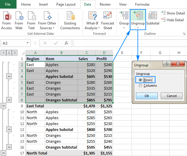 Excel Group Rows Automatically Or Manually  Collapse And Expand Rows