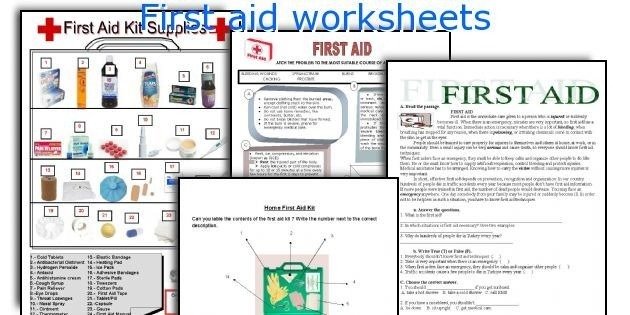 First Aid Worksheets