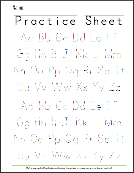 Free Printable Abcs Alphabet Writing Practice Sheet