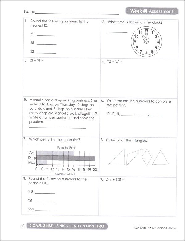 Frank Schaffer 5th Grade Math Worksheet Free Print